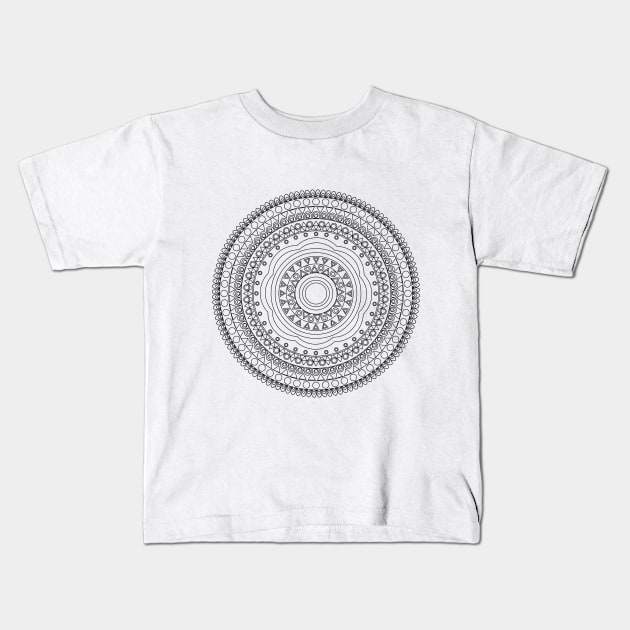 Mandala no 4 Kids T-Shirt by hedehede